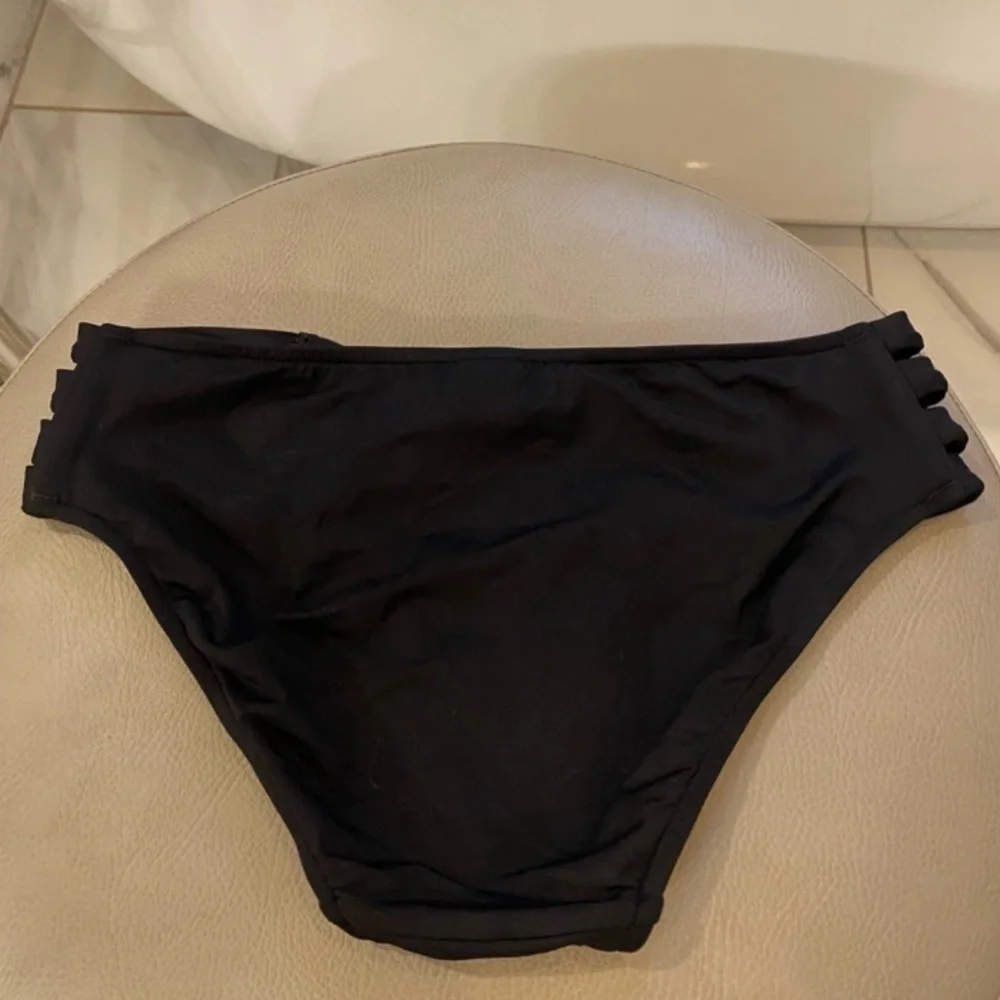 SEAFOLLY Black Inka Strappy Bikini Bottom 4